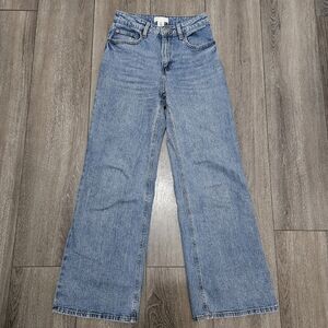 H&M High Waist Wide Leg Jeans